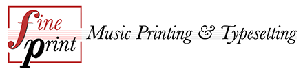 FinePrint Music Printing & Typesetting